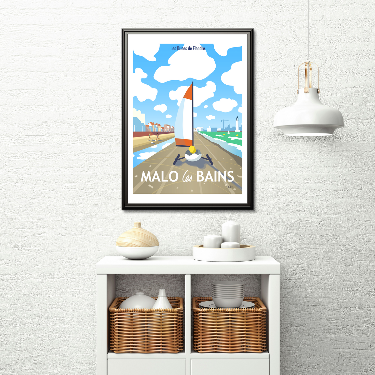 Affiche Malo-les-Bains par C.WILL