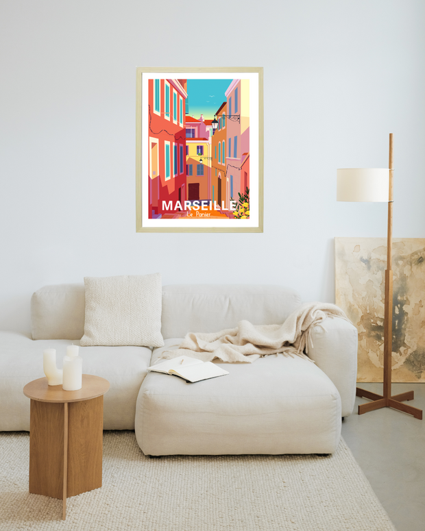 Affiche Marseille - Le Panier par Raphael Delerue
