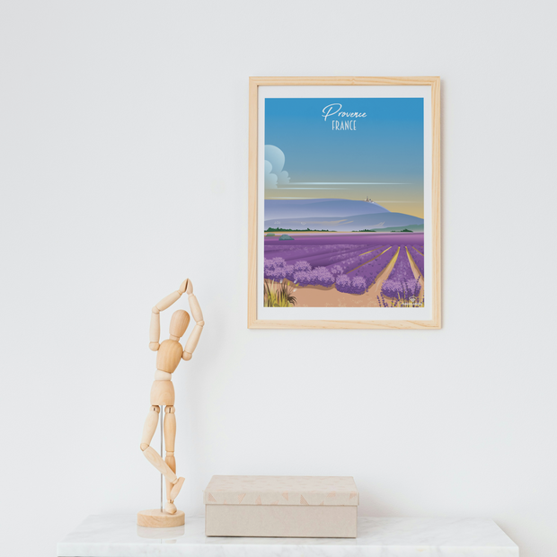 Affiche Provence - Champs de Lavande