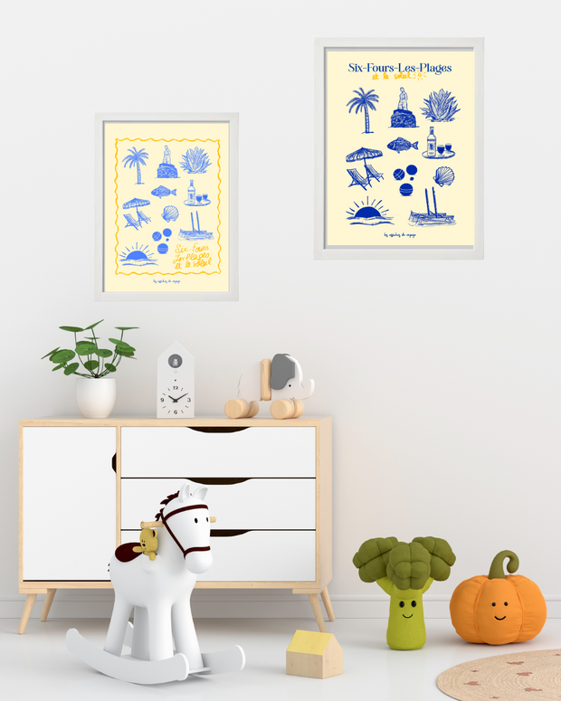 Affiche Six Fours les plages et le soleil par Les Affiches de Voyage