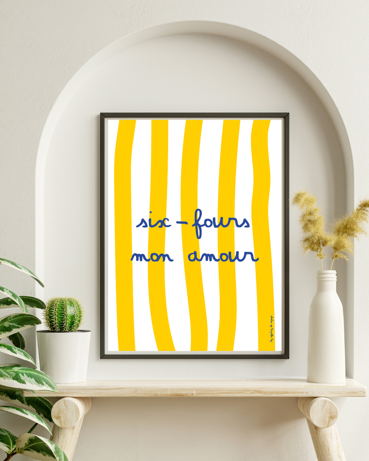 Affiche Six Fours mon amour par Les Affiches de Voyage
