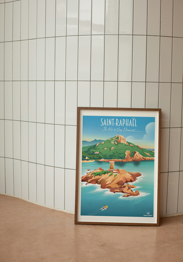 Affiche Saint-Raphaël - Île d'or et Cap Dramont