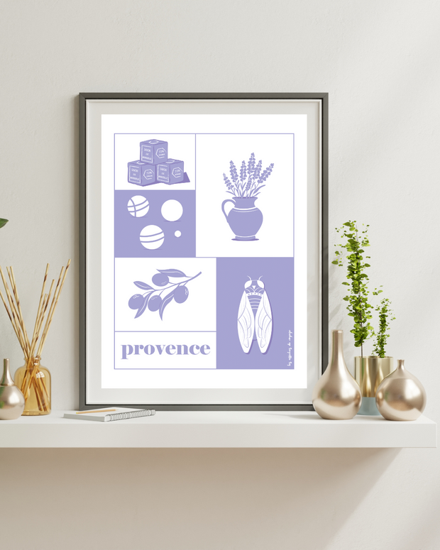 Affiche Les symboles de Provence par Les Affiches de Voyage