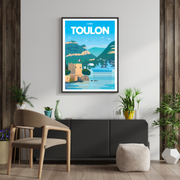 Affiche Toulon - La Rade par C.WILL