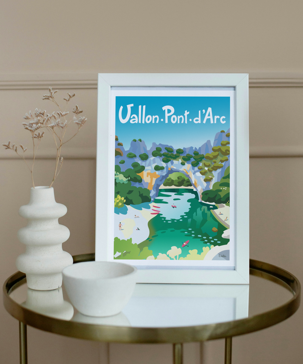Affiche Vallon-Pont-d'Arc par C.WILL