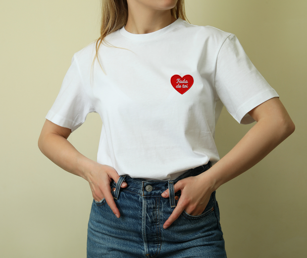 T-shirt Blanc – “Fada de toi” & “Oui ma gâtée” ❤️