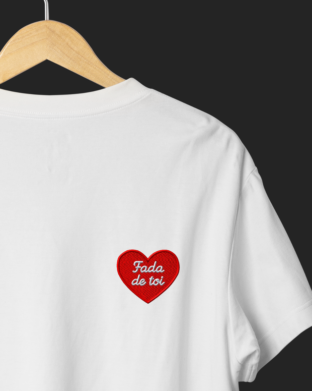 T-shirt Blanc Homme – “Fada de toi” & “Oui mon gâté” ❤️