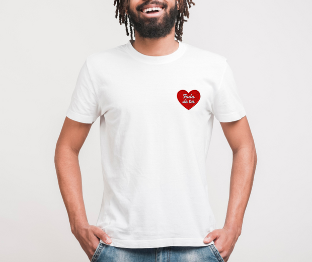 T-shirt Blanc Homme – “Fada de toi” & “Oui mon gâté” ❤️