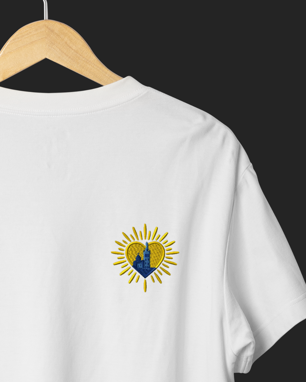 T-shirt Blanc Homme – “Bonne Mère” & “Marseille mon amour” 💛💙
