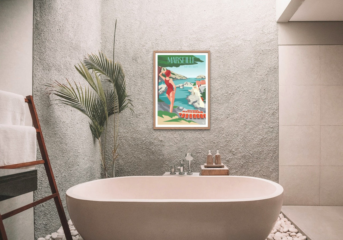 Affiche Marseille - Baie des singes