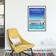 Affiche Marseille - Le Cercle des Nageurs par Raphael Delerue