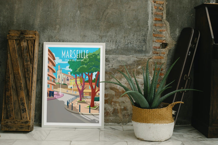 Affiche Marseille - Place du Terrail