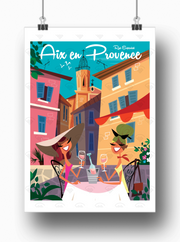 Affiche Aix-en-Provence - Rue Espariat par Gary Godel