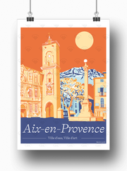 Affiche Aix-en-Provence par Pauline Grafik