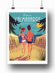 Affiche Hyères - L'almanarre par Gary Godel