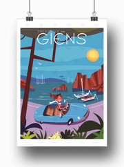 Affiche Hyères - Presqu'île de Giens par Gary Godel