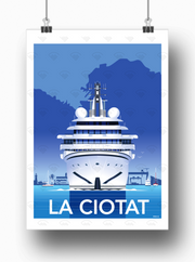 Affiche La Ciotat - Bateau de Raphaël Delerue