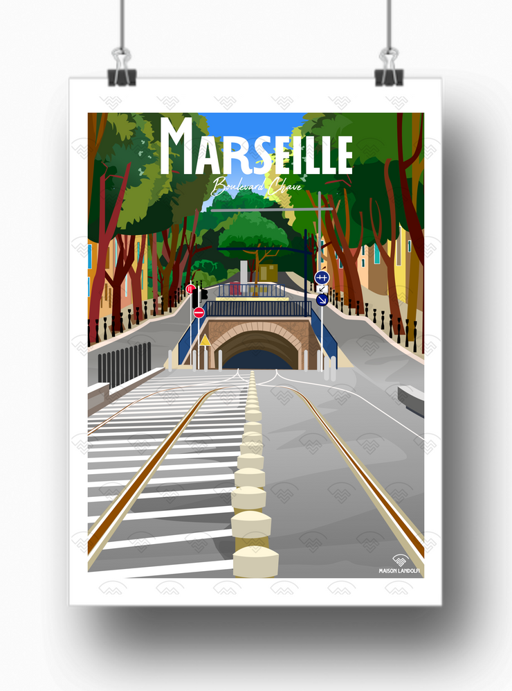 Affiche Marseille - Boulevard Chave