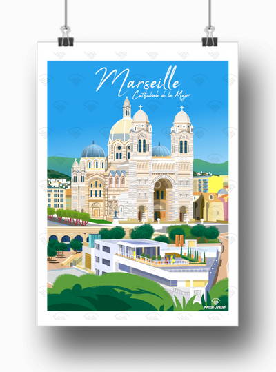 Affiche Marseille - Cathédrale de la Major