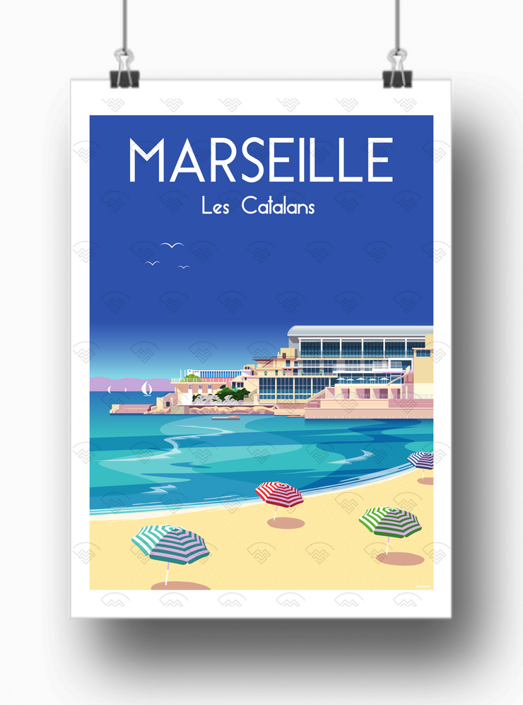 Affiche Marseille - Les Catalans de Raphael Delerue