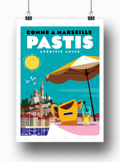 Affiche Marseille - Apéritif Anisé par Gary Godel