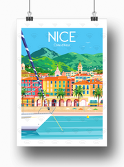 Affiche Nice - Côte d'Azur de Raphael Delerue