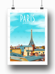 Affiche Paris - Vue des toits