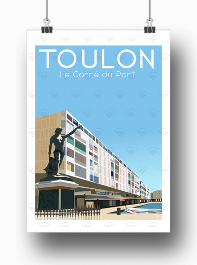 Affiche Toulon - Le carré du port