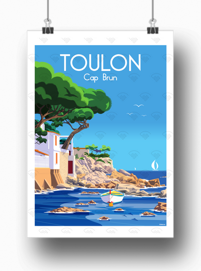 Affiche Toulon - Le Cap Brun par Raphael Delerue