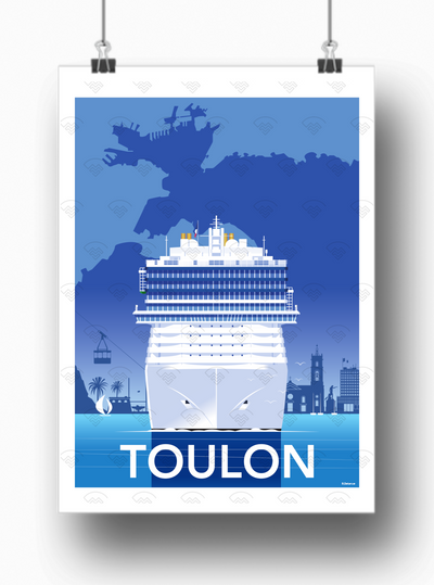 Affiche Toulon - Paquebot de Raphael Delerue