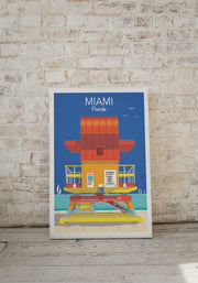 Affiche Miami - Kiosque rouge de Raphael Delerue