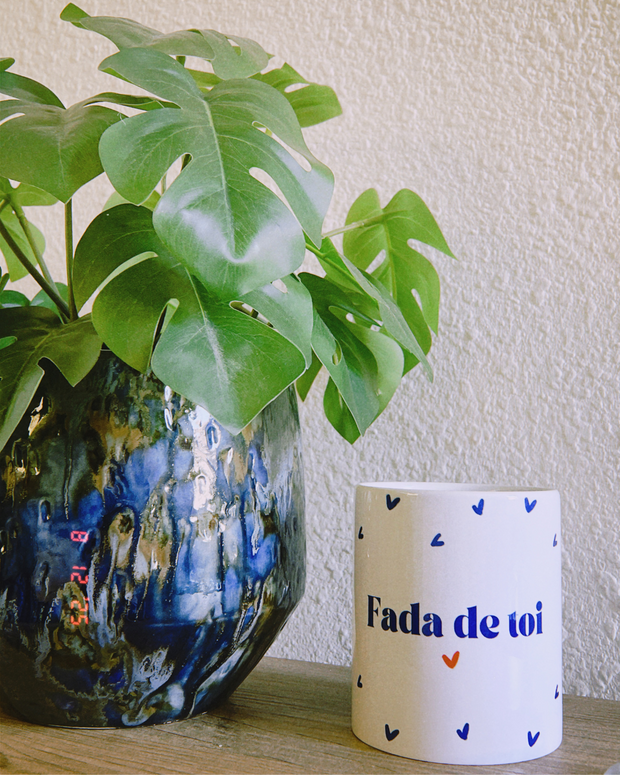 Tasses - " Fada de toi " - Petits cœurs