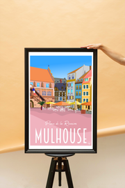 Affiche Mulhouse - Place de la Réunion