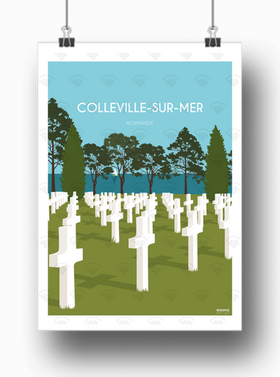 Affiche Normandie - Colleville sur mer par Maona design