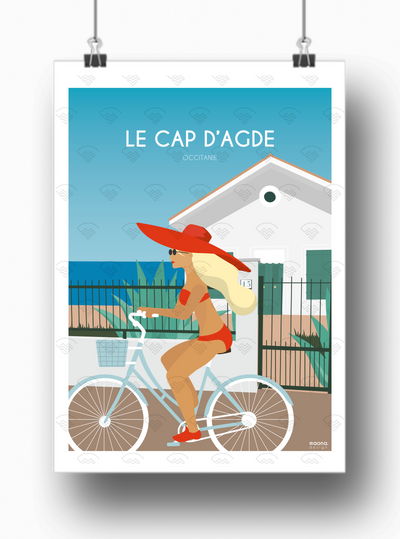 Affiche Cap d'Agde par Maona Design
