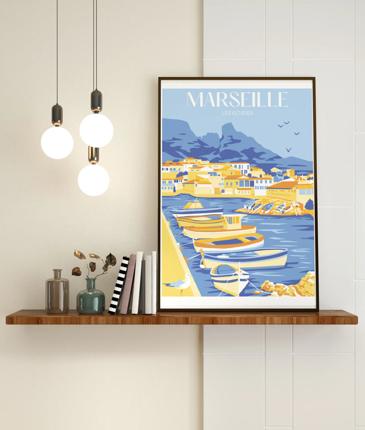 Affiche Marseille - Les Goudes par Pauline Grafik