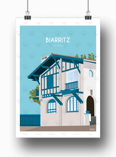 Affiche Biarritz par Maona Design