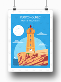 Affiche Perros-Guirec - Phare de Ploumanac'h par Raphaël Delerue