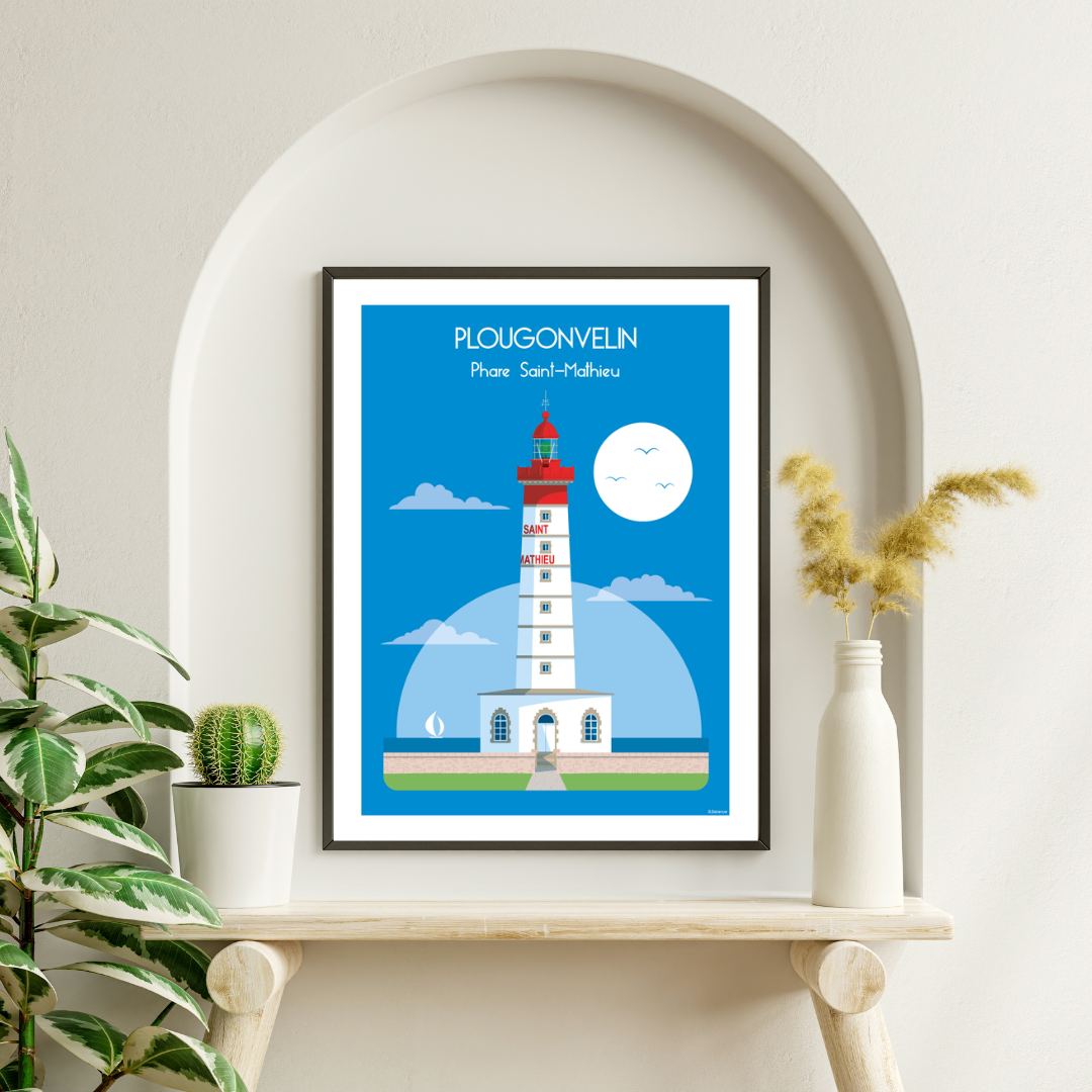 Affiche Plougonvelin - Phare Saint-Mathieu par Raphaël Delerue