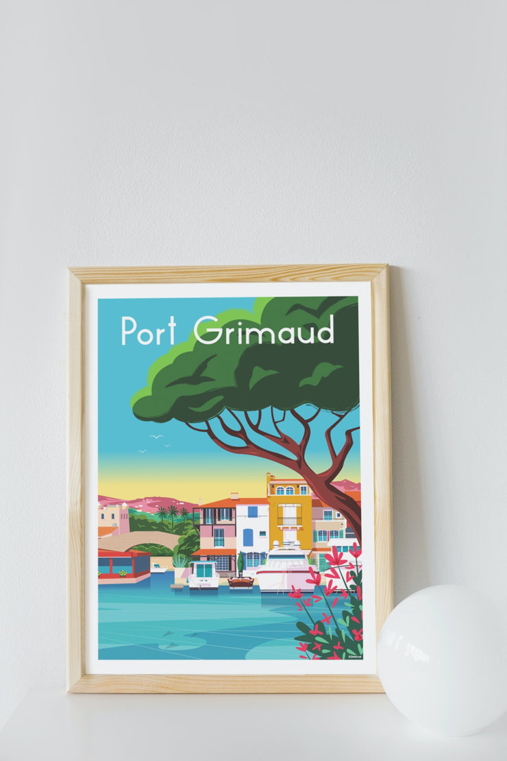 Affiche Port-Grimaud de Raphael Delerue