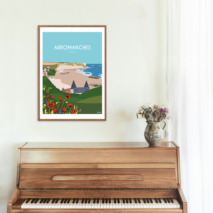 Affiche Normandie - Arromanches par Maona Design