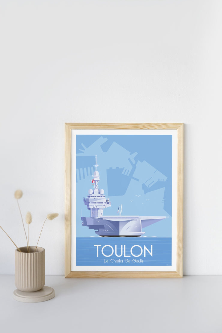 Affiche Toulon - Le Charles de Gaulle de Raphael Delerue