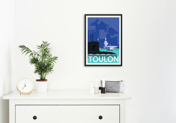 Affiche Toulon - Sous-marin de Raphael Delerue