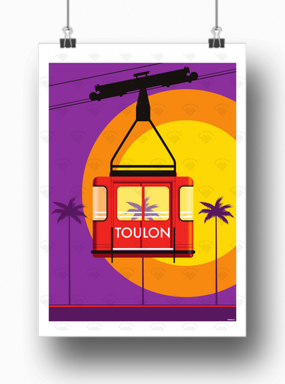 Affiche Toulon - Téléphérique par Raphael Delerue
