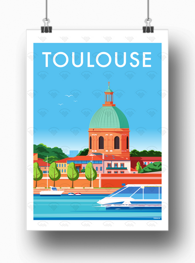 Affiche Toulouse par Raphael Delerue
