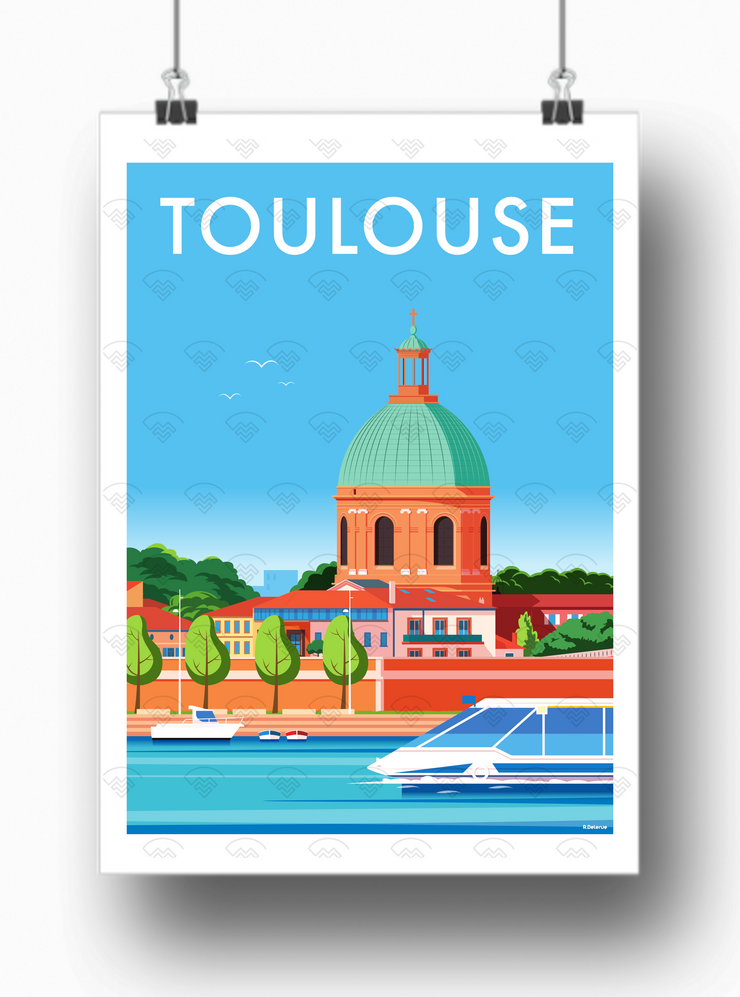 Affiche Toulouse par Raphael Delerue