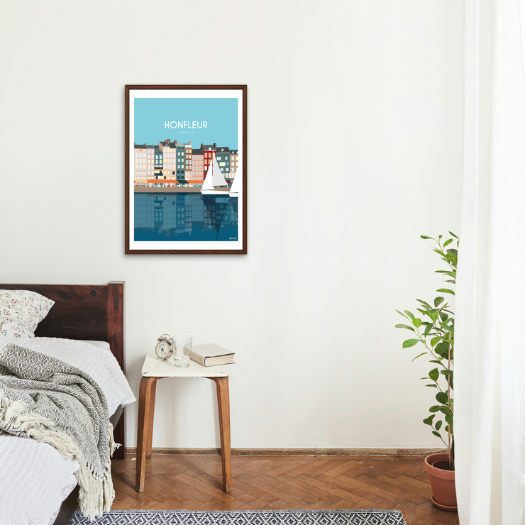 Affiche Normandie - Honfleur par Maonoa Design