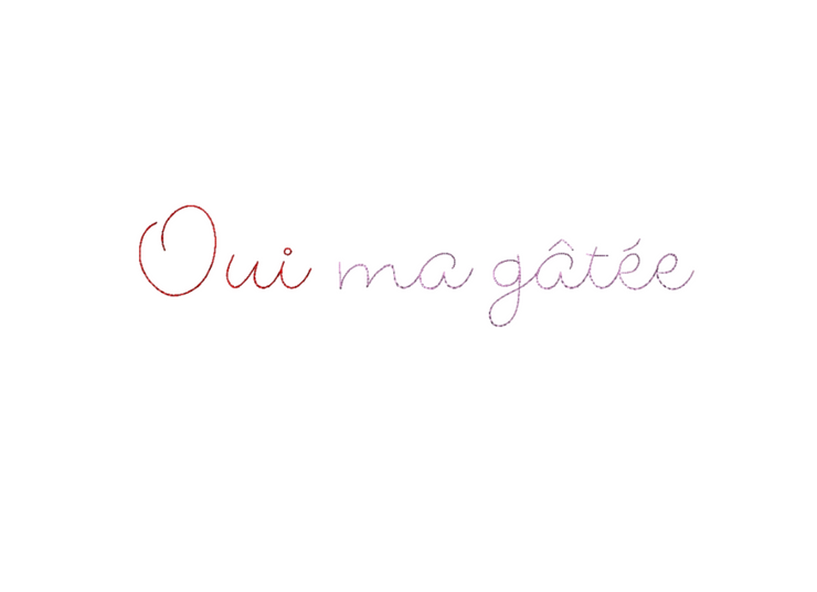 T-shirt Blanc – “Fada de toi” & “Oui ma gâtée” ❤️