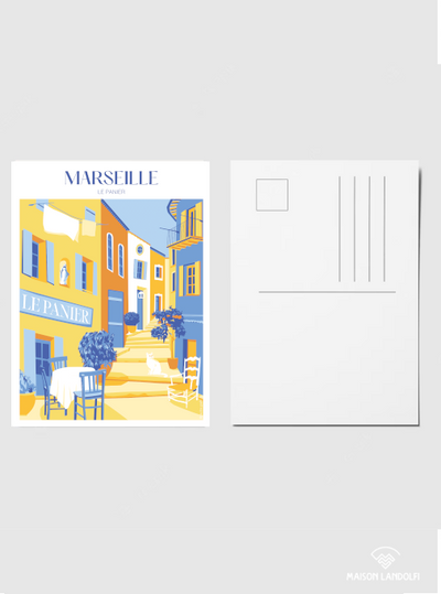 Carte postale Marseille - Le Panier par Pauline Grafik