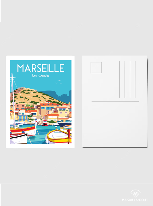 Carte postale Marseille - Les Goudes de Raphael Delerue